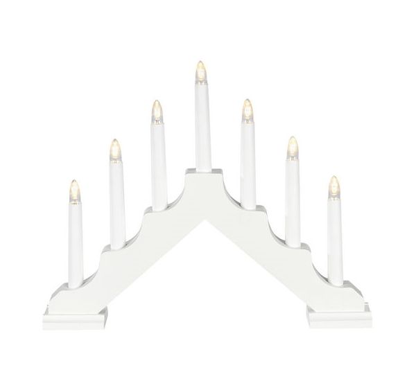 2322-205 Holzleuchter LED 280 mm Warmweiß Batterie 