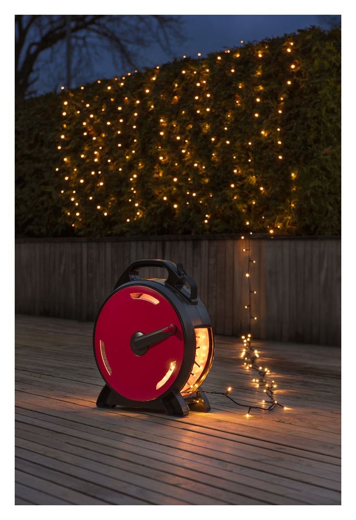 3838-807 Micro-Lichterkette mit Kabelaufroller LED Ultra-Warmweiß(2200K) Bernstein DC 