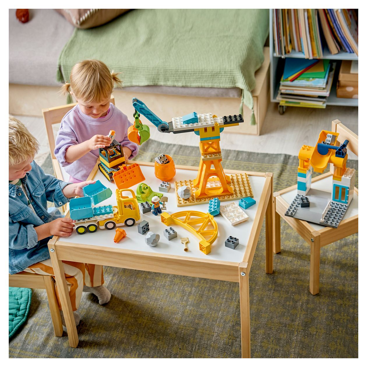 Baustelle mit Baufahrzeugen – 3-in-1-Set 