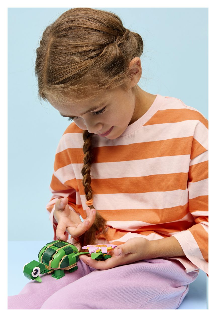 Creator 3-in-1 Schildkröte mit Seerose Bauset 124 Teile  (Mehrfarbig) 