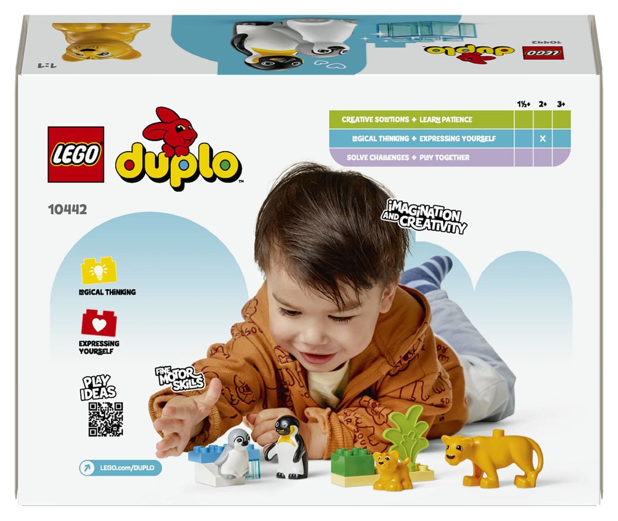 DUPLO Town Wildtier-Familien Pinguine und Löwen Bauset 10 Teile  (Mehrfarbig) 