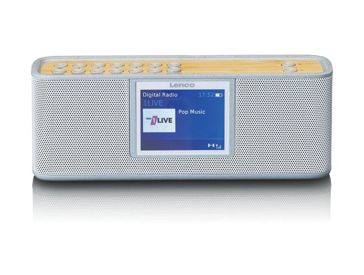 PDR-046 Bluetooth DAB, DAB+, FM Radio Persönlich  (Braun, Weiß) 