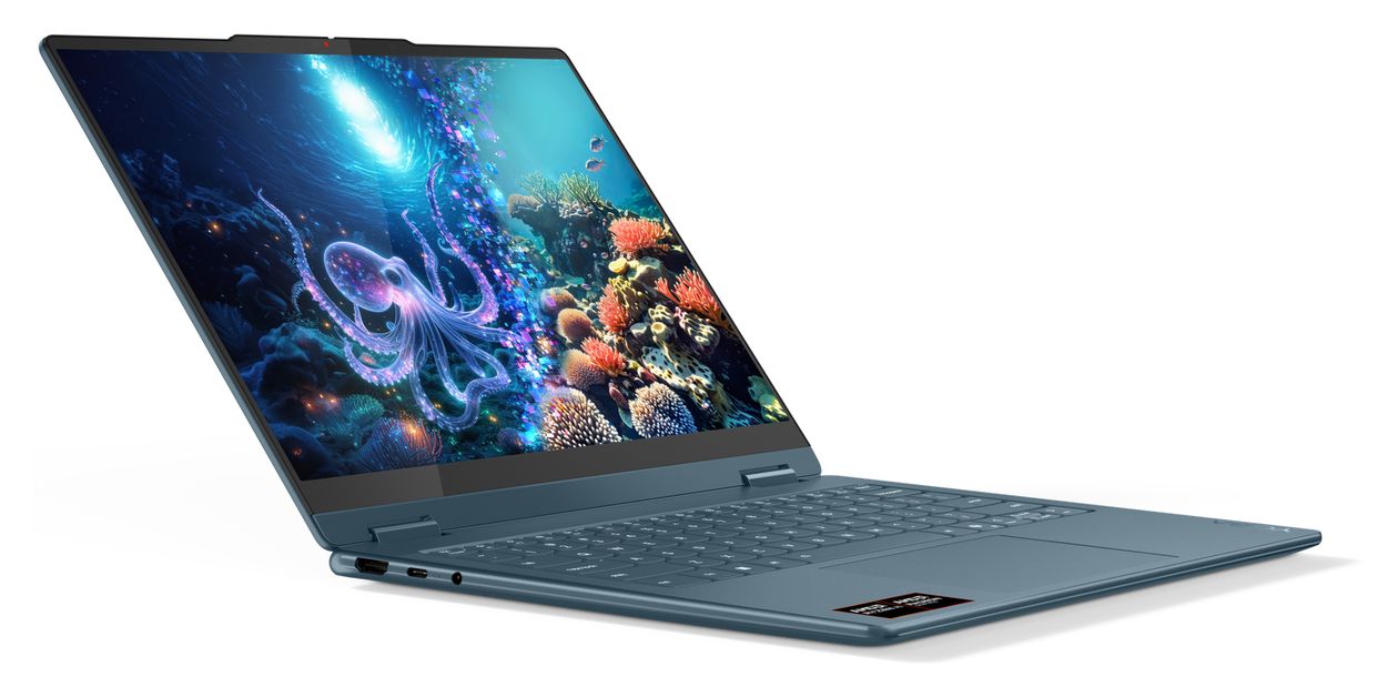 Yoga 7 4AKP10 Copilot+ WUXGA Notebook 35,6 cm (14 Zoll) 1920 x 1200 Pixel 16 GB Ram 512 GB SSD Windows 11 Home AMD Ryzen 5 max. 4,8 GHz intern  (Türkis) 