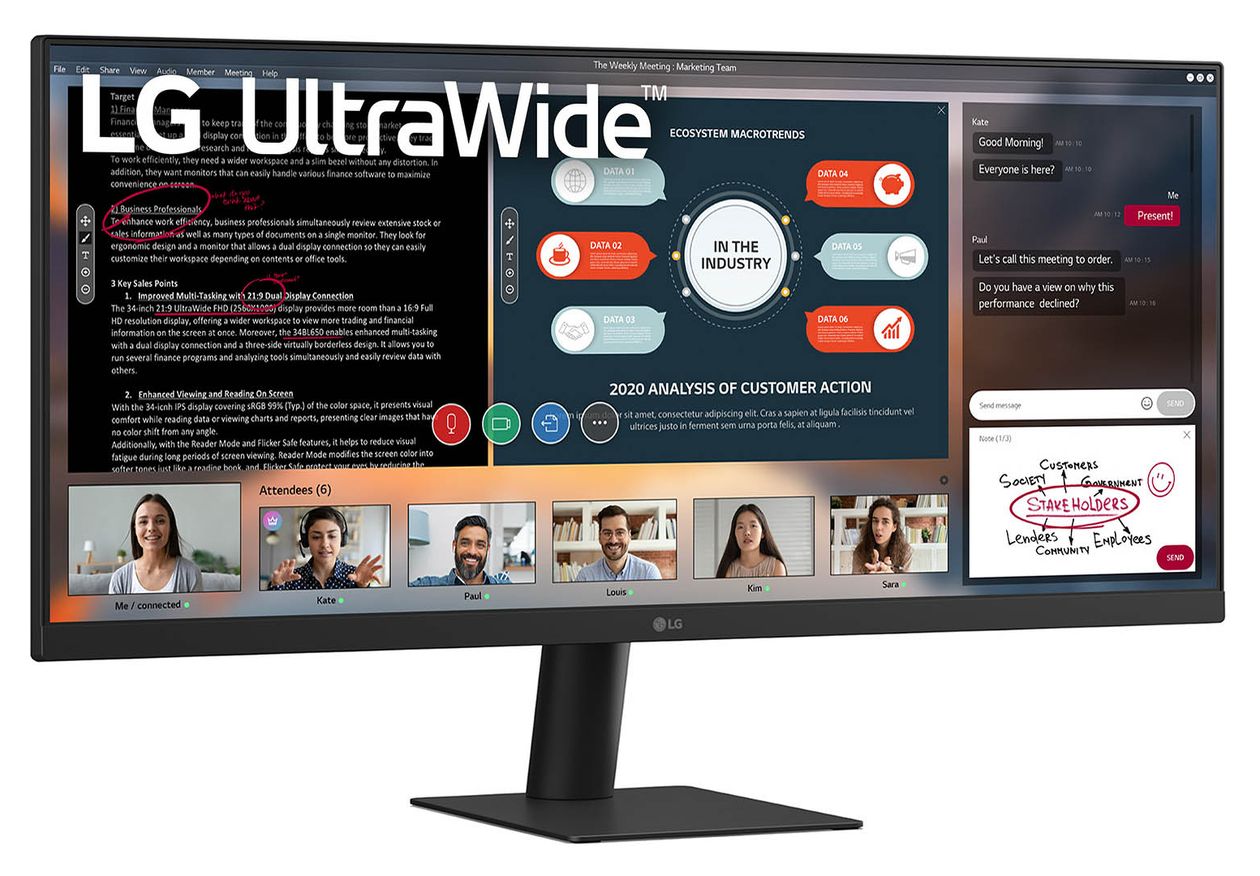 29U511A-B WFHD Monitor 73,7 cm (29") 21:9 5 ms 350 cd/m²  (Schwarz) 