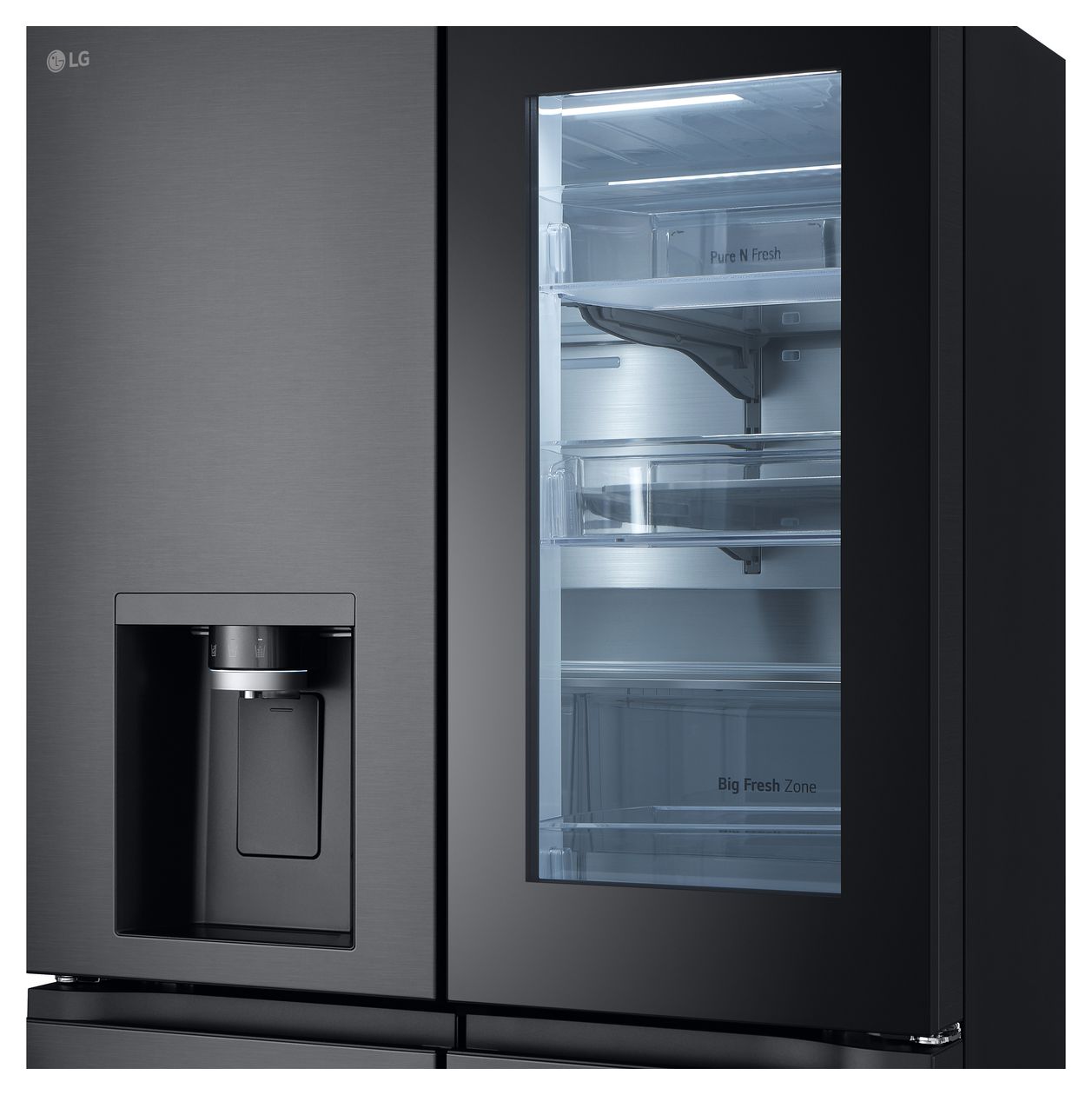 GMG961EVKE Side-by-Side Kühl-/ Gefrierkombination 363 l / 274 l 354 kWh NoFrost 1792 mm x 914 mm  (Schwarz, Graphit) 