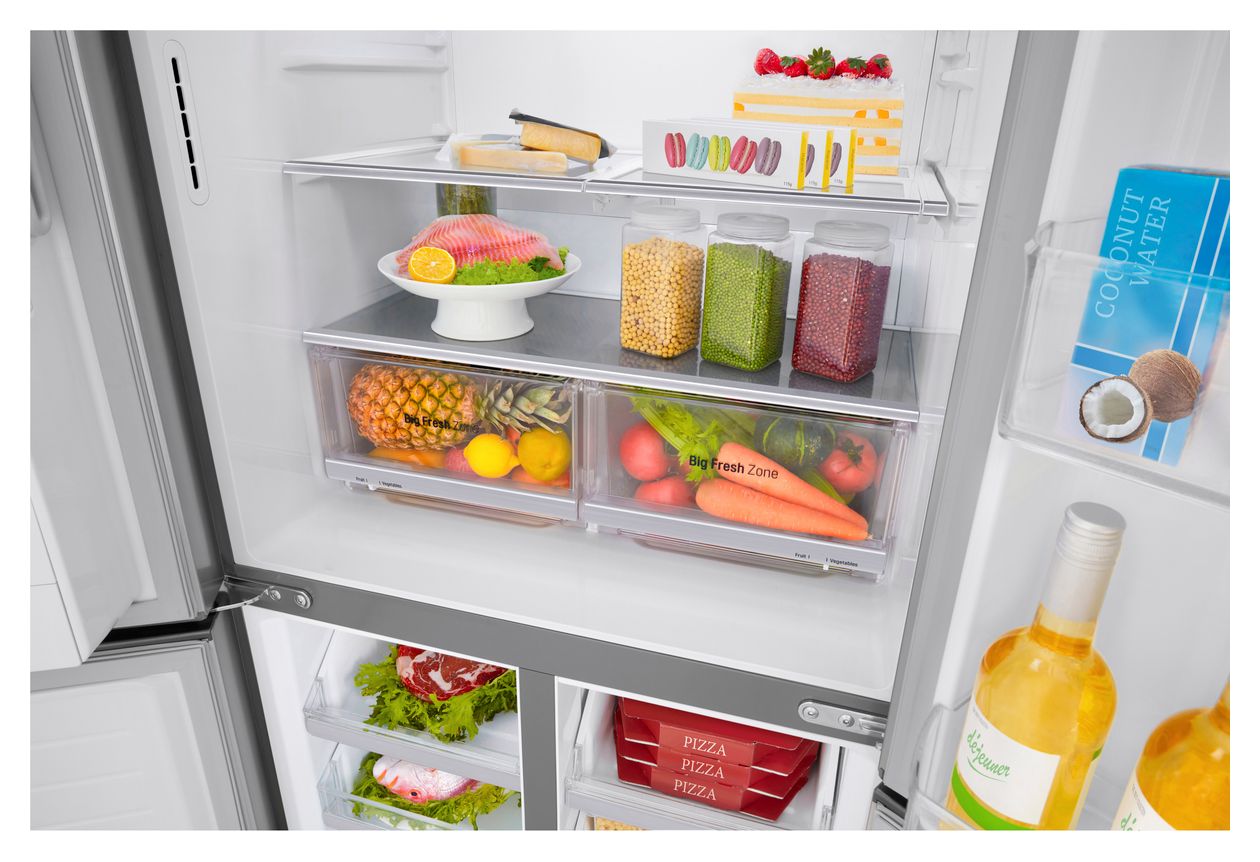 GML844PZKZ Side-by-Side Kühl-/ Gefrierkombination French Door 286 l / 220 l 314 kWh NoFrost 1787 mm x 836 mm  (Silber) 