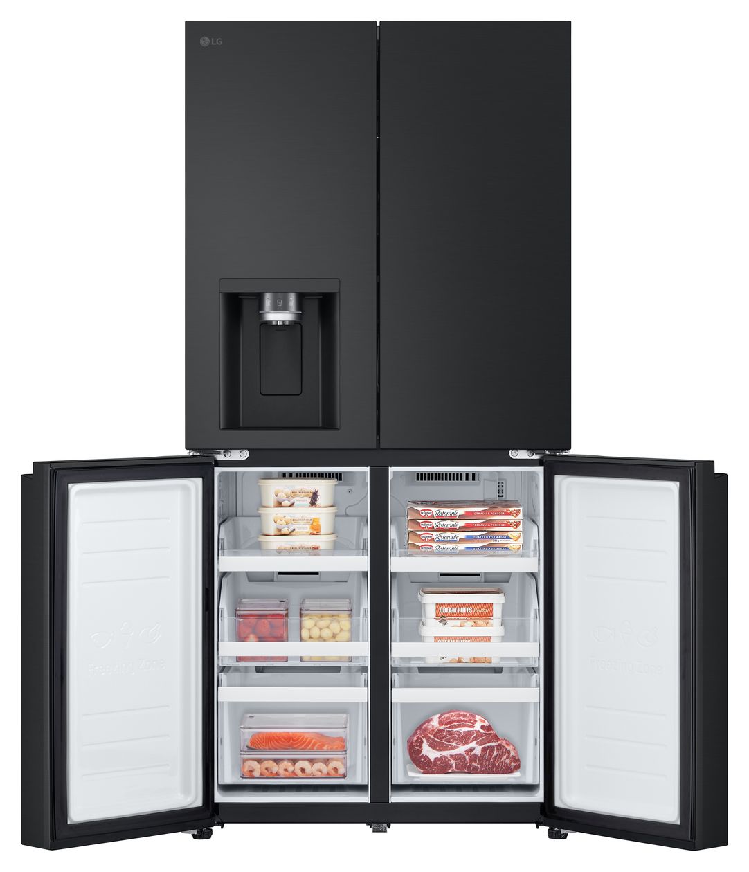 GML861EPPE Side-by-Side Kühl-/ Gefrierkombination 286 l / 220 l 314 kWh NoFrost 1787 mm x 835 mm  (Schwarz) 