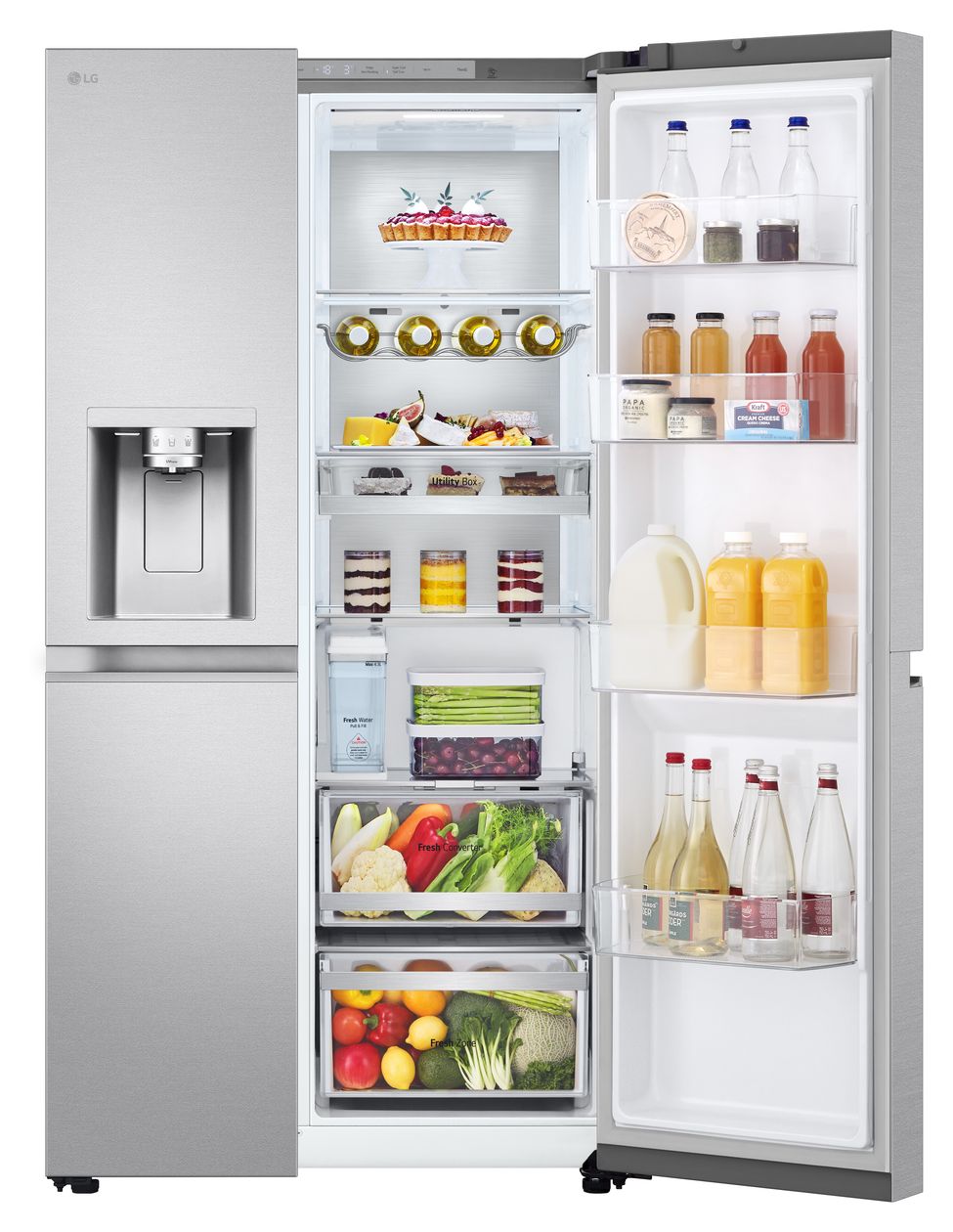 GSLE91MBAB Side-by-Side Kühl-/ Gefrierkombination 404 l / 219 l 175 kWh NoFrost 1790 mm x 913 mm  (Edelstahl) 