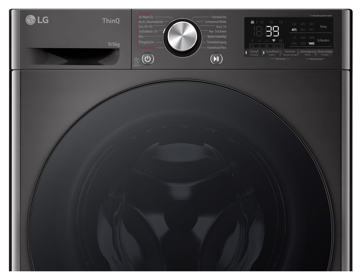 W4WR7096YB 9 kg 6 kg Waschtrockner 1400 U/min 