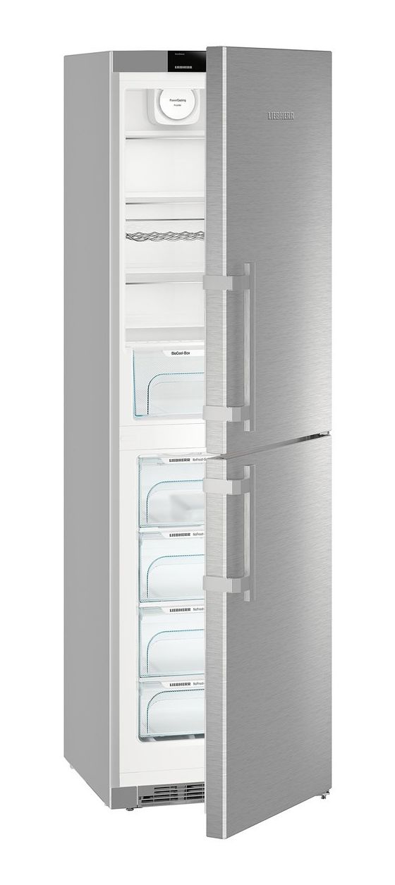 CNef4735-21 222 l / 132 l Kühl-Gefrierkombi freistehend NoFrost 210 kWh Jahr  (Silber) 