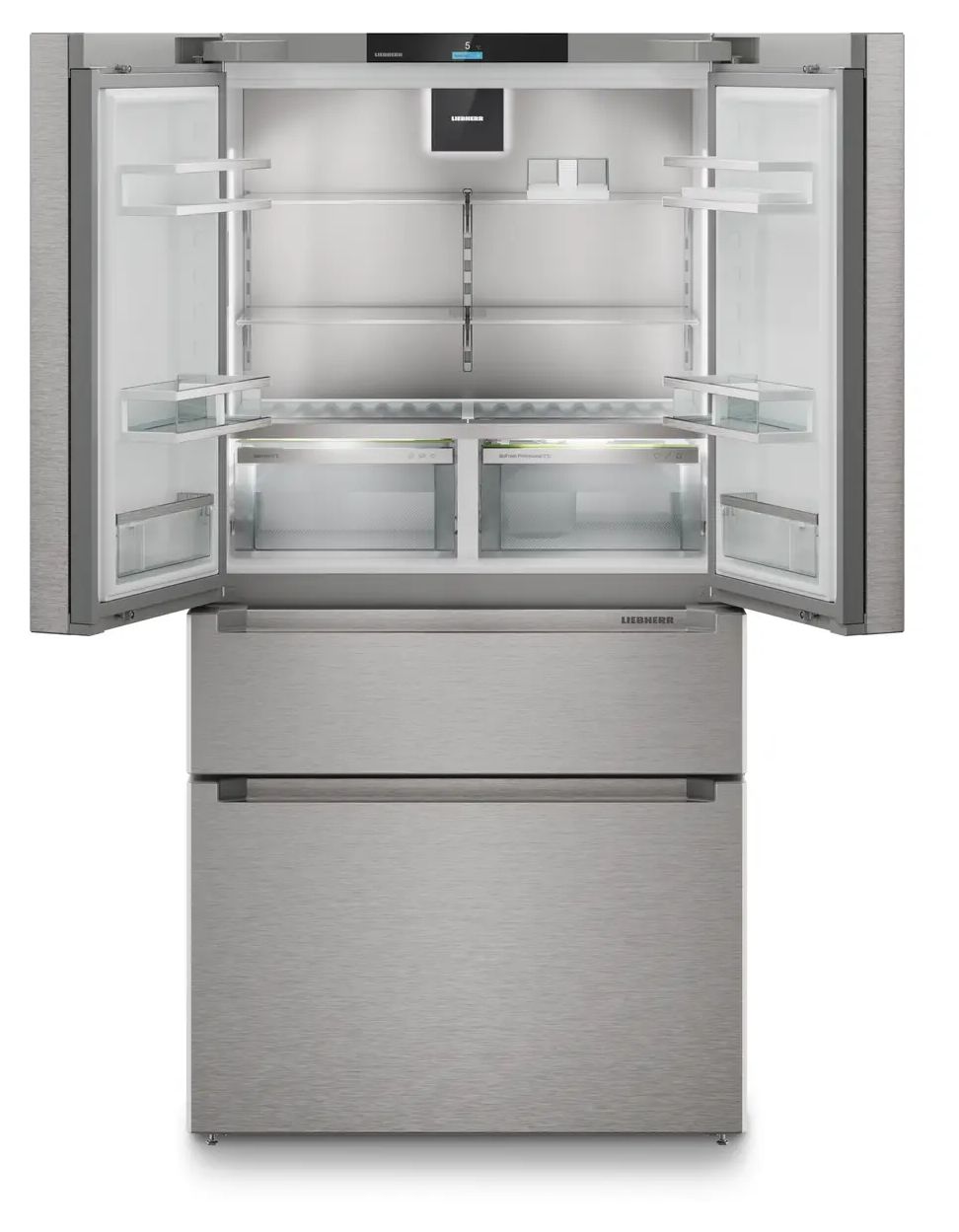 MBsddi9556-20 Prime BioFresh Side-by-Side Kühl-/ Gefrierkombination French Door 356 l / 231 l 287 kWh NoFrost 1805 mm x 906 mm  (Silber) 