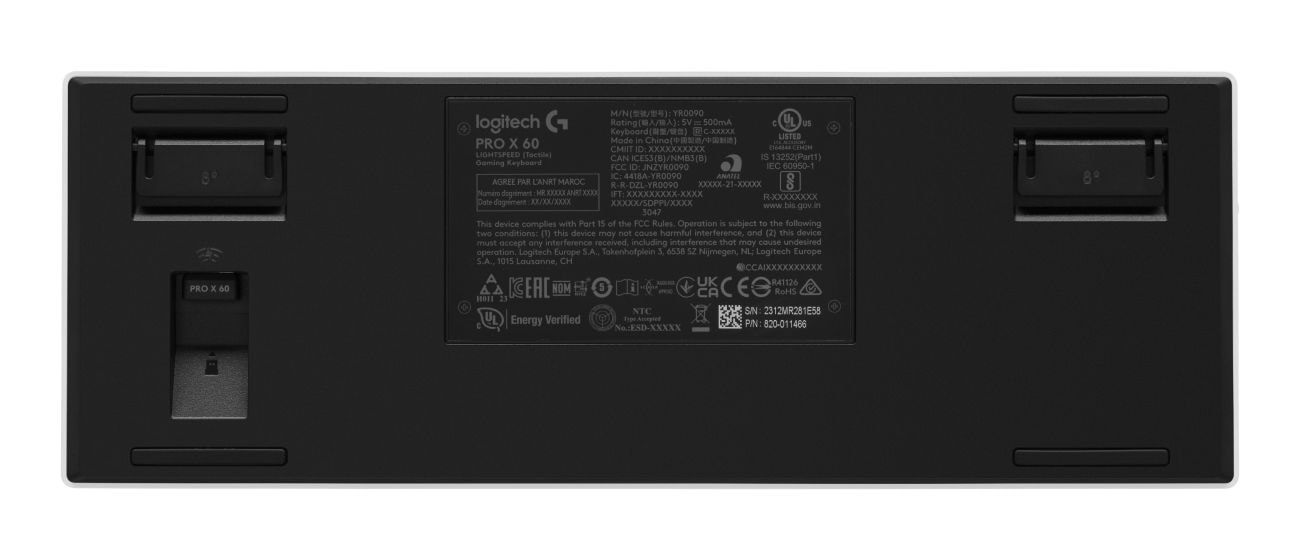 Pro X 60 RGB-LED Gaming Tastatur RF Wireless + Bluetooth 2.4 GHz  (Weiß) 