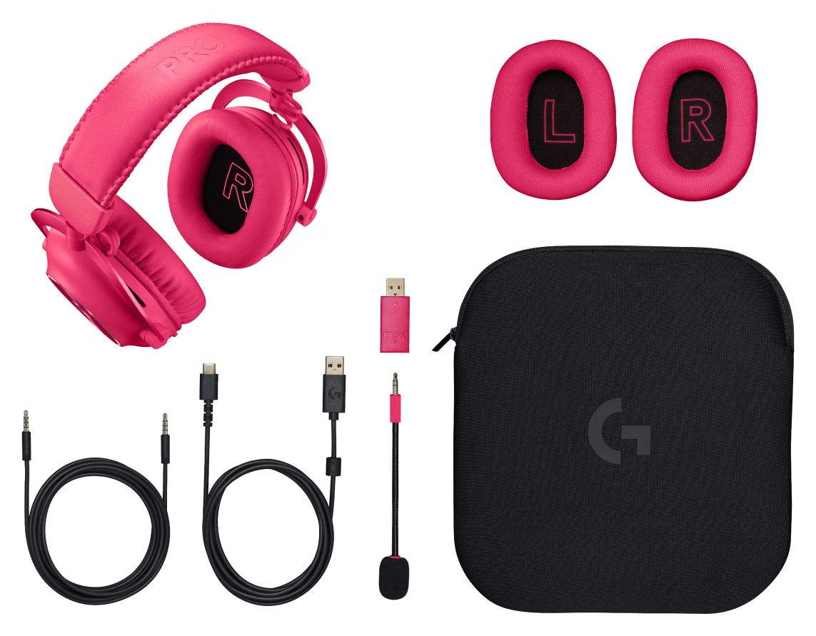 Pro X2 Over Ear Bluetooth Kopfhörer kabellos  (Magenta) 