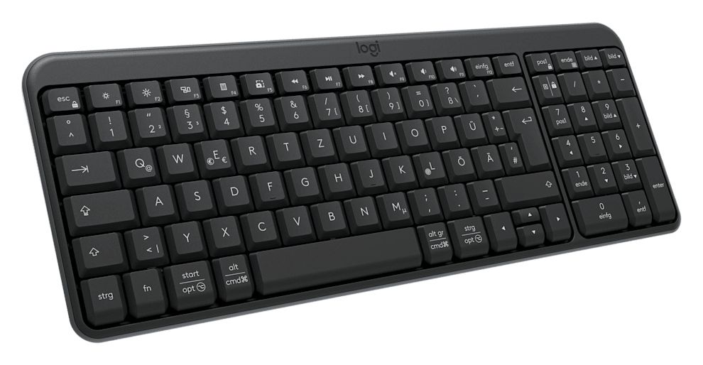 K250 Compact Bluetooth Universal Tastatur RF Wireless + Bluetooth 2.4 GHz  (Graphit) 
