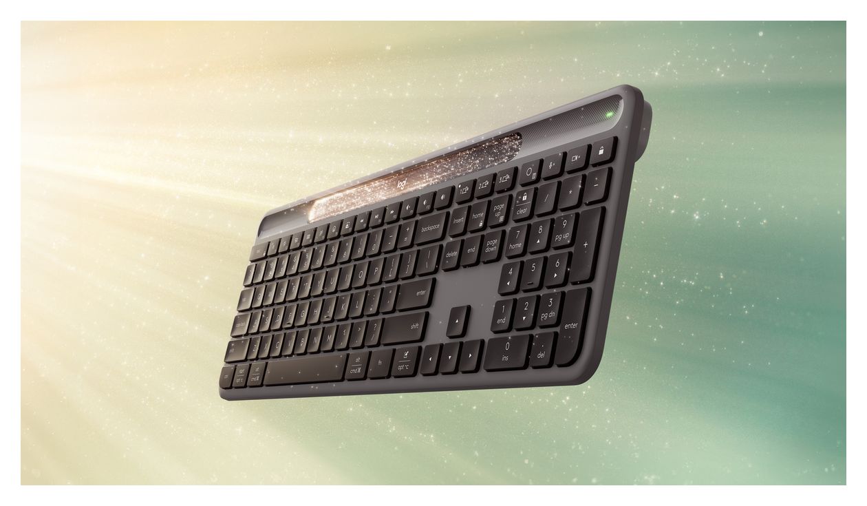 K980 Signature Slim Solar+ Universal Tastatur RF Wireless + Bluetooth 2.4 GHz  (Graphit) 