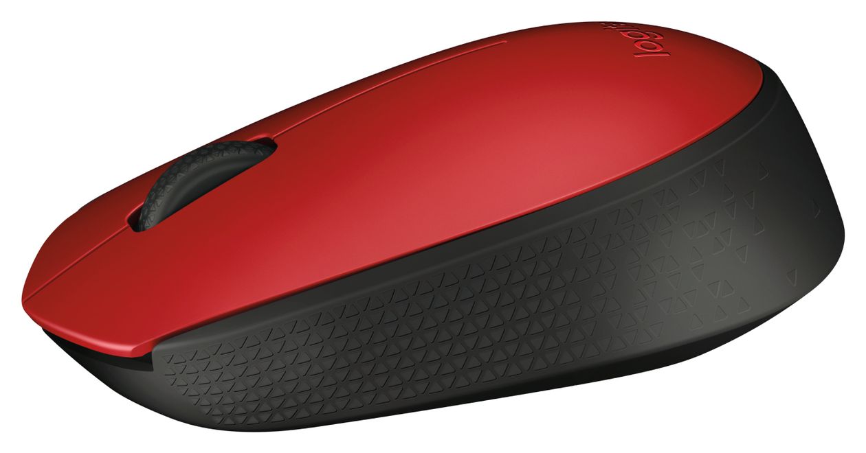 M171 1000 DPI Büro Maus Optisch  (Schwarz, Rot) 
