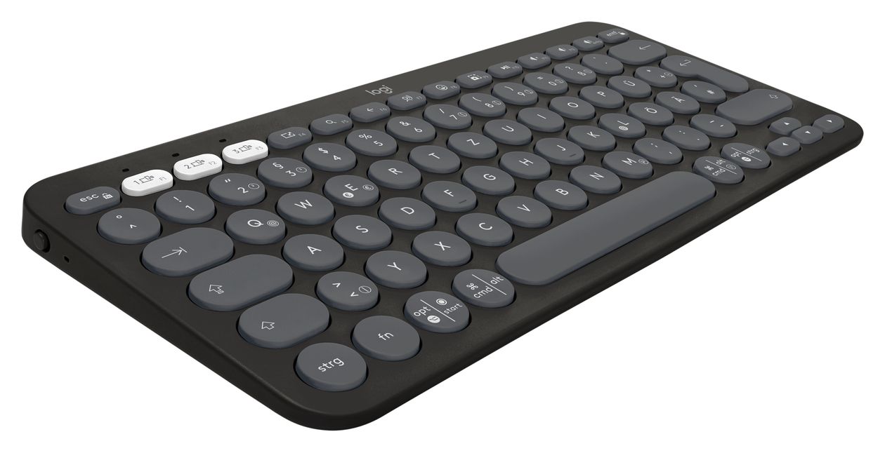 Pebble Keys 2 K380s Universal Tastatur Bluetooth  (Graphit) 