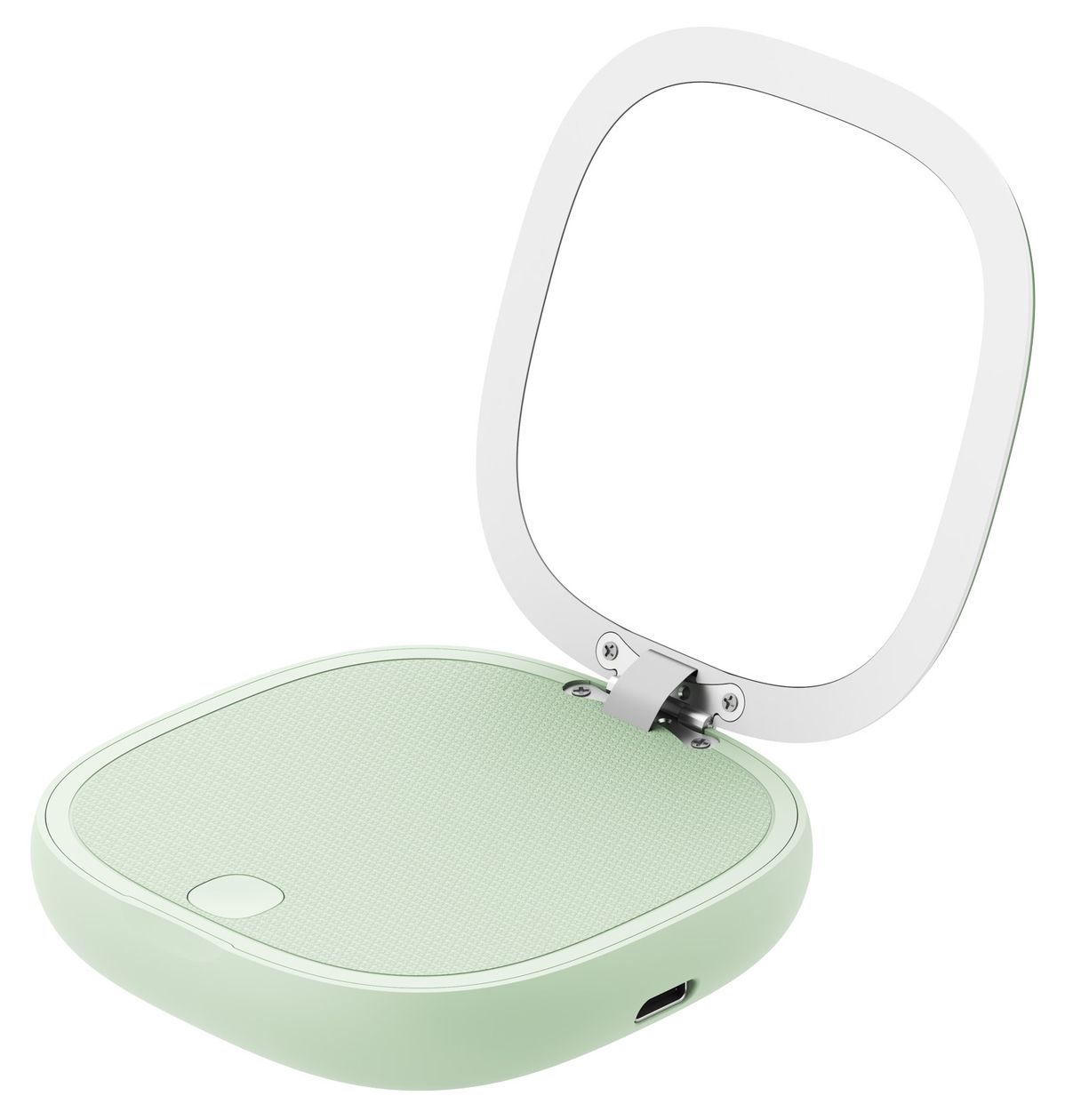 Schminkspiegel mit 4000 mAh Powerbank USB Typ-C Kabelloses Laden  (Mint) 
