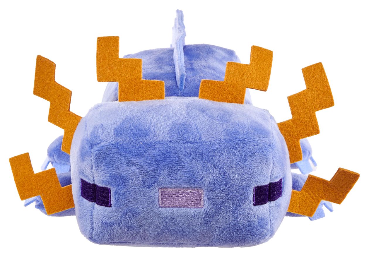 Minecraft weiches Spielzeug blaues Axolotl, ca. 20 cm große weiche Sammelfigur, vom Videospiel inspirierter Charakter 
