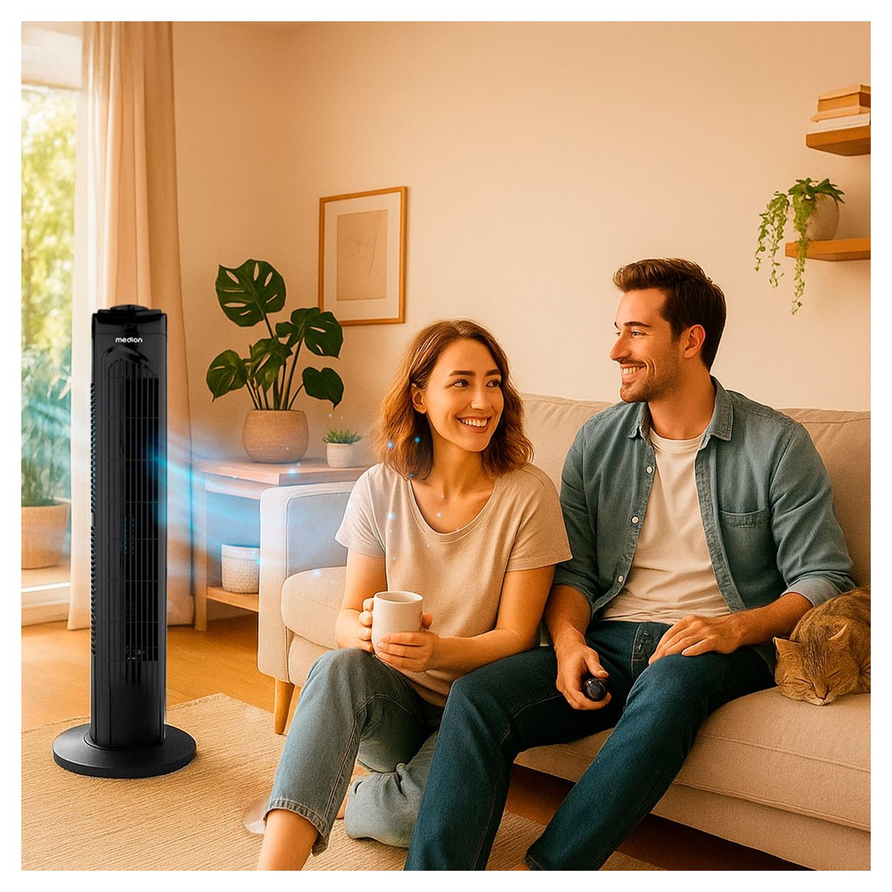 Life E11TF Turmventilator Stand 61 dB  (Schwarz) 