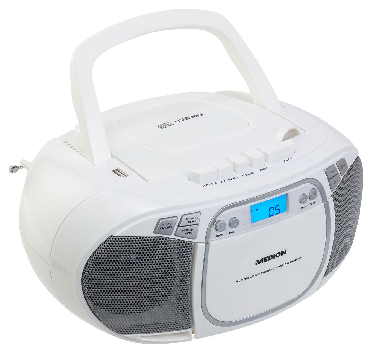 Life E66476 AM, FM Radio Tragbar  (Weiß) 