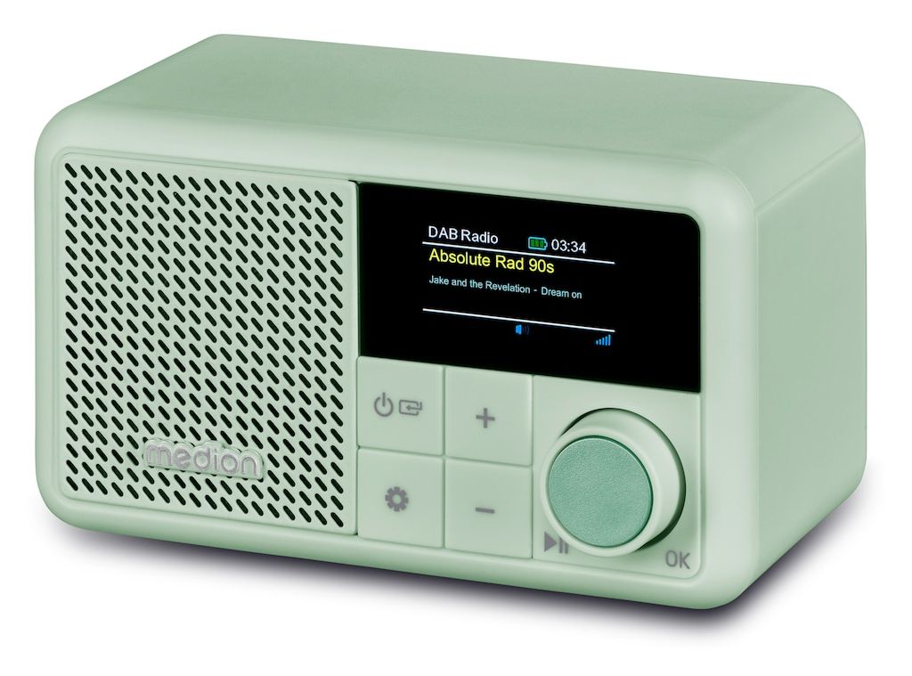 Life S66822 Bluetooth DAB+, UKW Radio Tragbar IPX1  (Grün) 