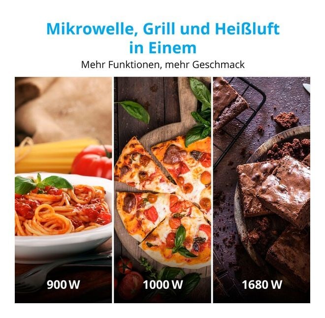 MD11493 Freistehende Mikrowelle 900 W Größe: mittel 5 Stufen Grill  (Schwarz) 