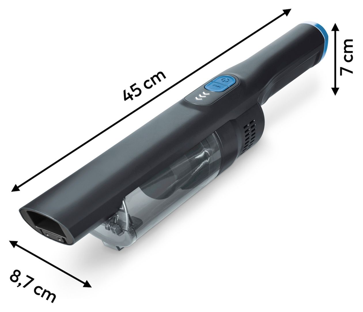 MD12057 Handstaubsauger Beutellos bis 15 min Laufzeit 14,8 V  (Grau) 