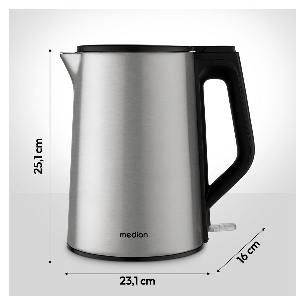 MD12105 1,5 l Wasserkocher 2200 W  (Edelstahl) 