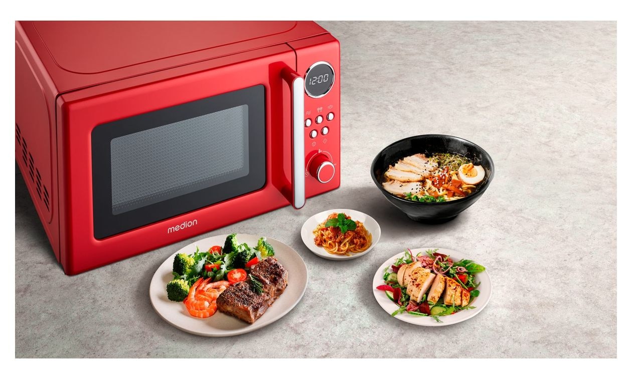 MD15000 Freistehende Mikrowelle 800 W Größe: klein 5 Stufen  (Rot) 