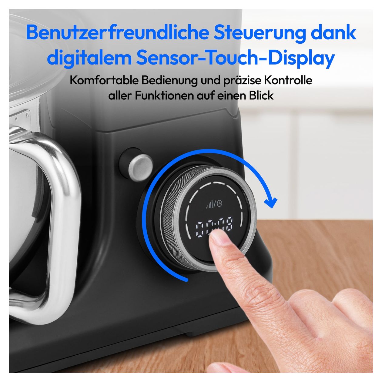 MD18420 1200 W Küchenmaschine 5 l  (Edelstahl/Schwarz) 