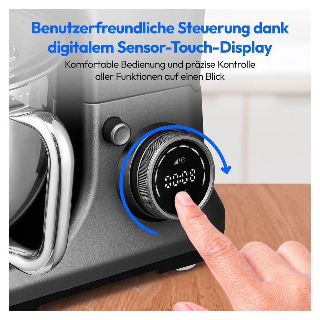 MD18440 1200 W Küchenmaschine 5 l  (Grau) 