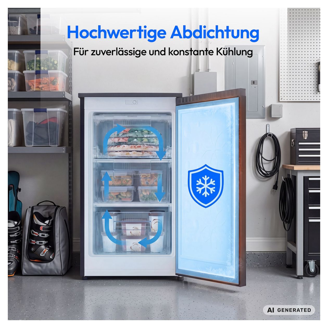 MD370018 85 l Gefrierschrank 105 kWh Jahr  (Schwarz) 