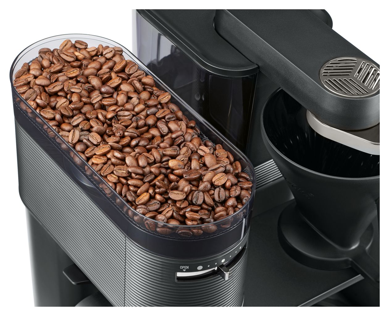 1024-01 Epos 8 Tassen Filterkaffeemaschine  (Schwarz, Silber) 
