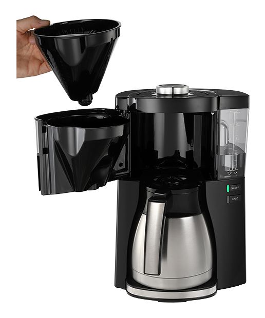 1025-16 Look V Therm Perfection 10 Tassen Thermo Filterkaffeemaschine 1,2 l  (Schwarz, Silber) 