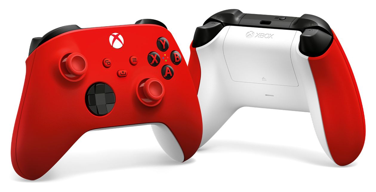 Xbox Wireless Controller Analog / Digital Gamepad für Android, PC, Xbox One, Xbox Series S, Xbox Series X, iOS  (Rot, Weiß) 