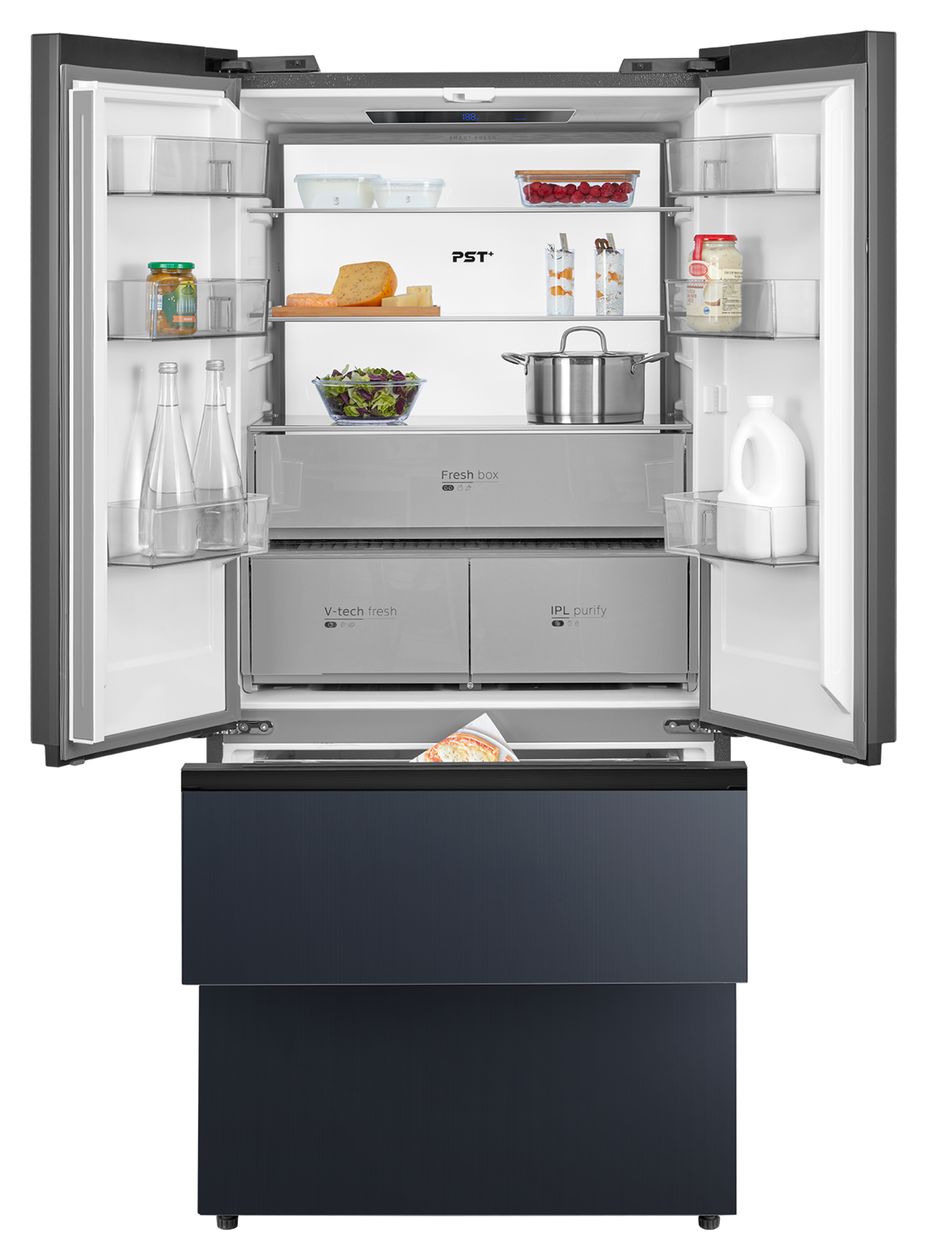 MDRF705BIE70 Side-by-Side Kühl-/ Gefrierkombination French Door 345 l / 170 l 307 kWh 1910 mm x 600 mm  (Grau) 