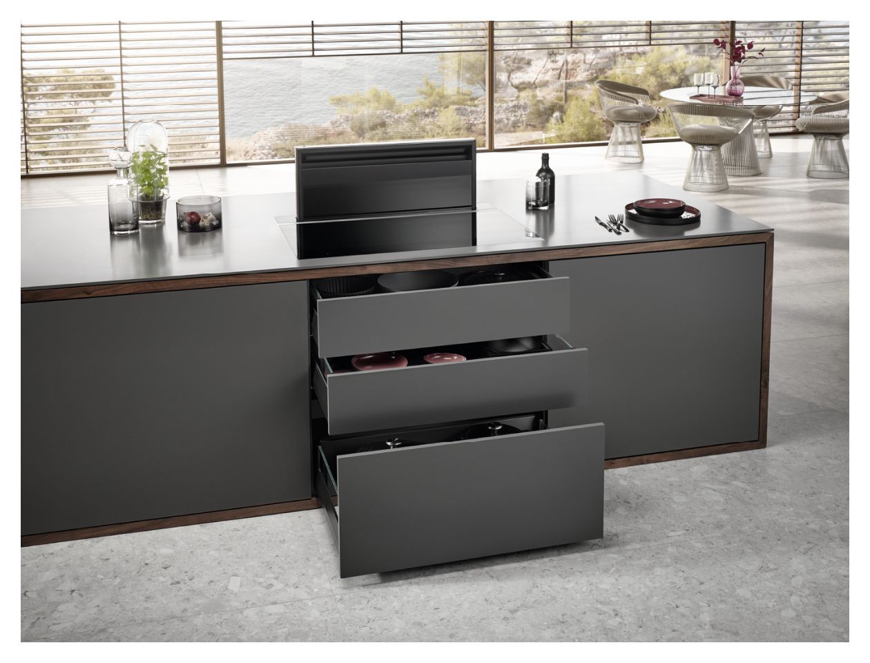 DAD4940 Abluft/Umluft Dunstabzugshaube/Esse Tisch 936 mm (Schwarz) 