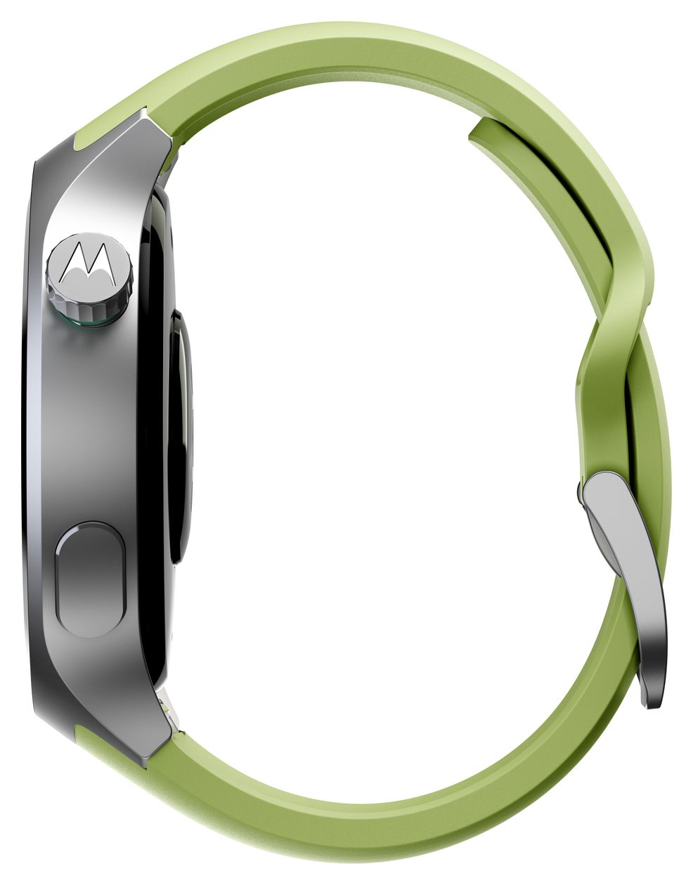 Moto Watch Digital 47 mm Smartwatch Rund IP68  (Silber) 