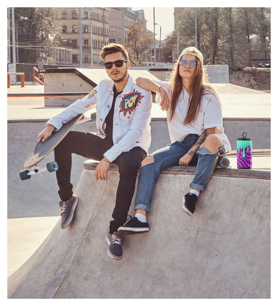 Vertical 5 W Bluetooth Lautsprecher Laufzeit bis 4 h  (Violett) 