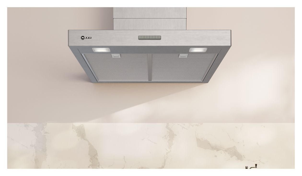 D65BCC2L0 Abluft/Umluft Dunstabzugshaube/Esse Wand 60 cm (Edelstahl) 