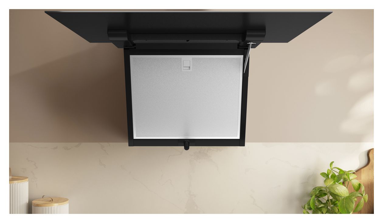 D65JFN1S0 Abluft/Umluft Dunstabzugshaube/Esse Wand 60 cm (Schwarz) 