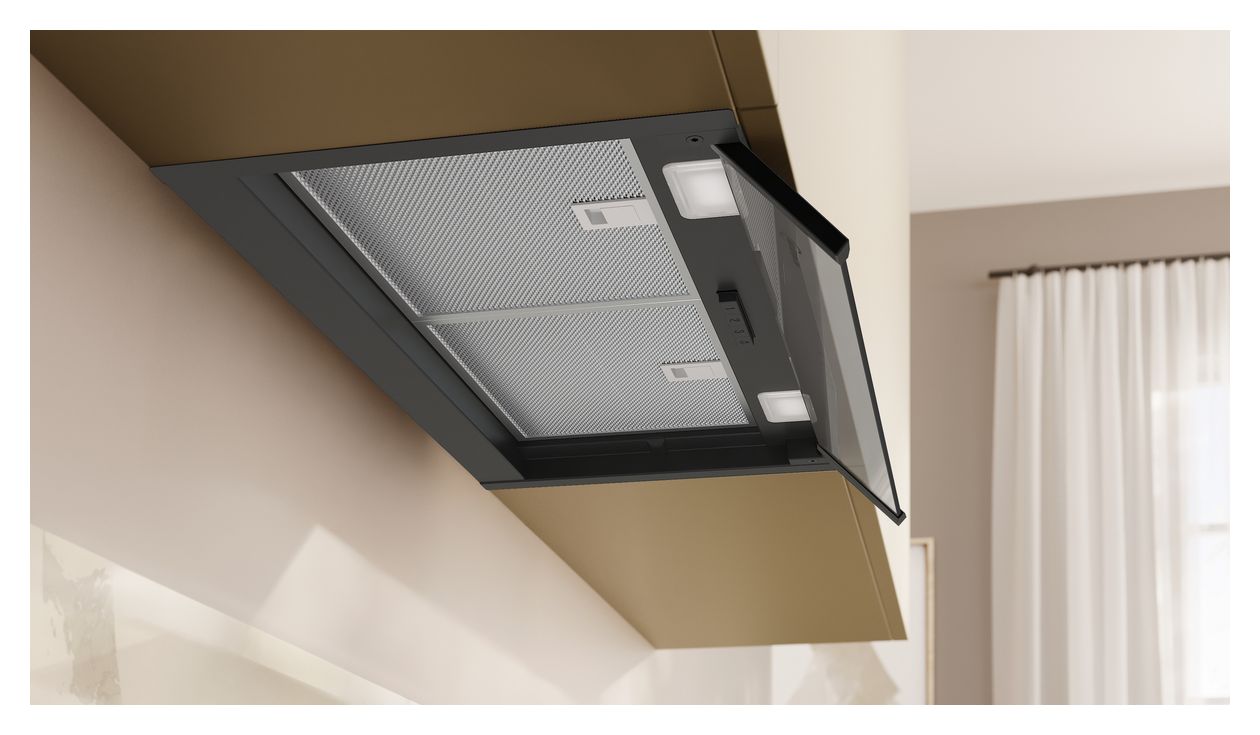 D65XCC2S0 Abluft/Umluft Dunstabzugshaube/Esse Unterbau 60 cm (Schwarz) 