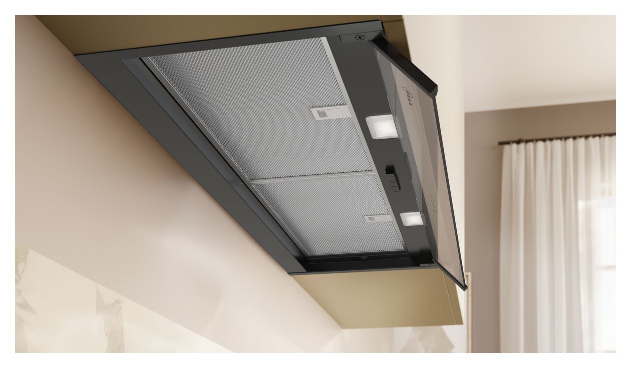 D95XCC2S0 Abluft/Umluft Dunstabzugshaube/Esse Einbau 90 cm (Schwarz) 