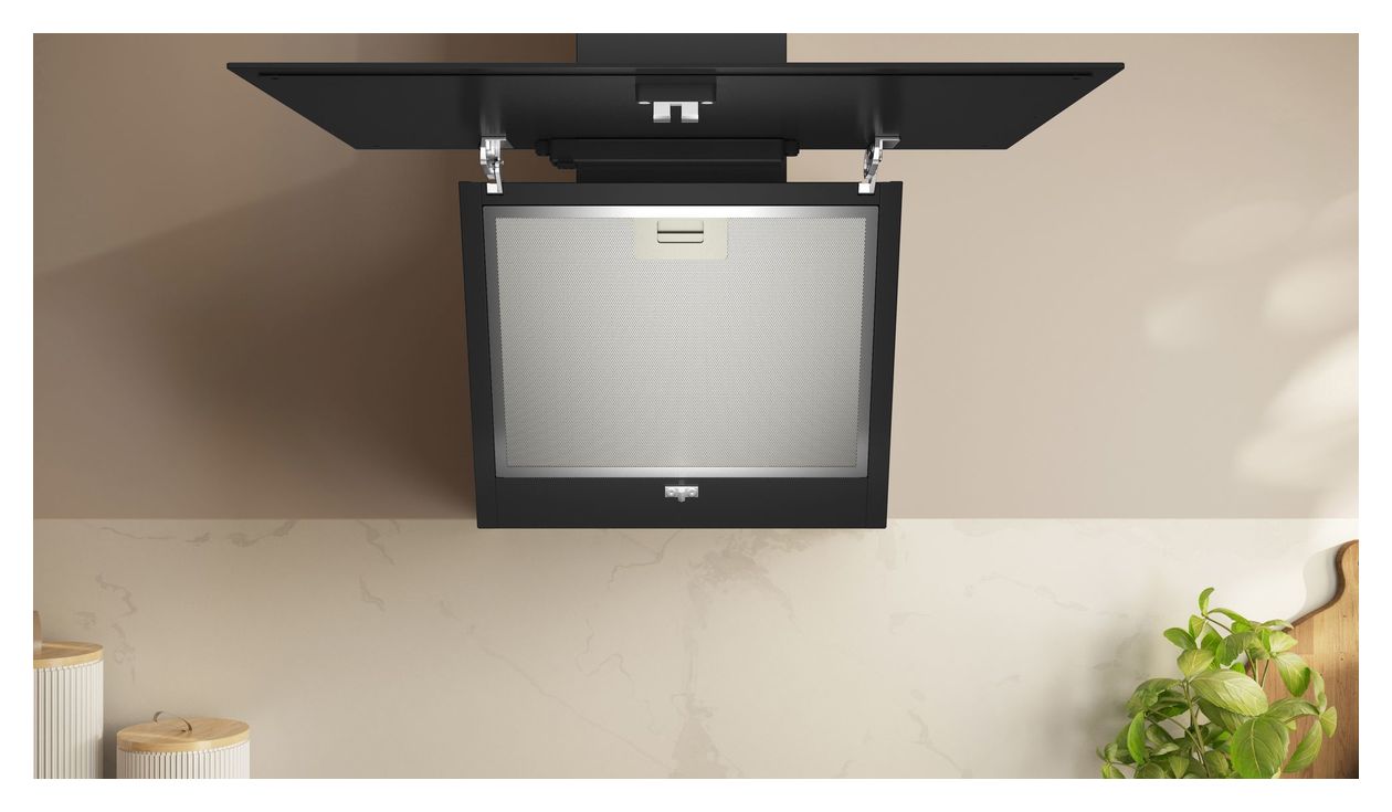 DMK63IDS (D63IDK1S0 + Z51GIU1X3) Abluft/Umluft Dunstabzugshaube/Esse Wand 60 cm (Schwarz) 