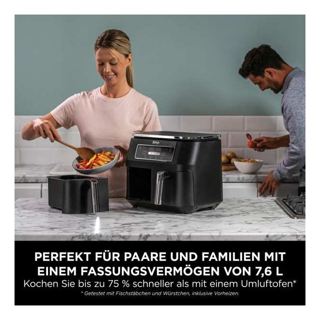 AF200EU Doppel Heißluftfritteuse 7,6 l 2400 W  (Schwarz) 