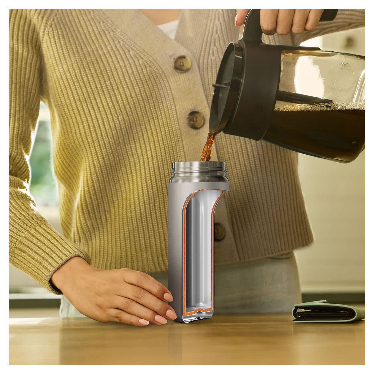 DW1603EUU Sip Perfect Reisebecher   (Grau) 