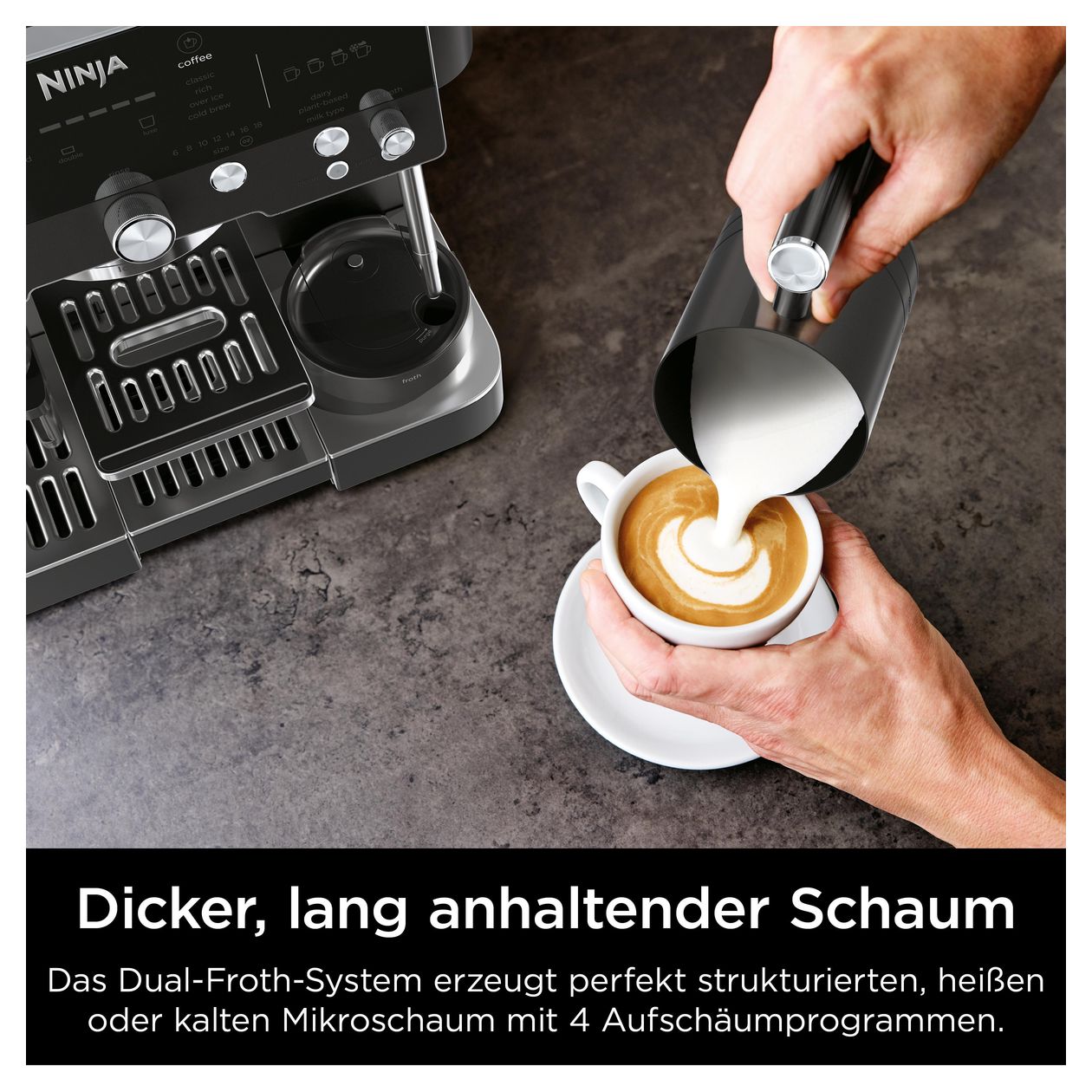 ES601EU Siebträger Kaffeemaschine 1650 W  (Schwarz, Edelstahl) 
