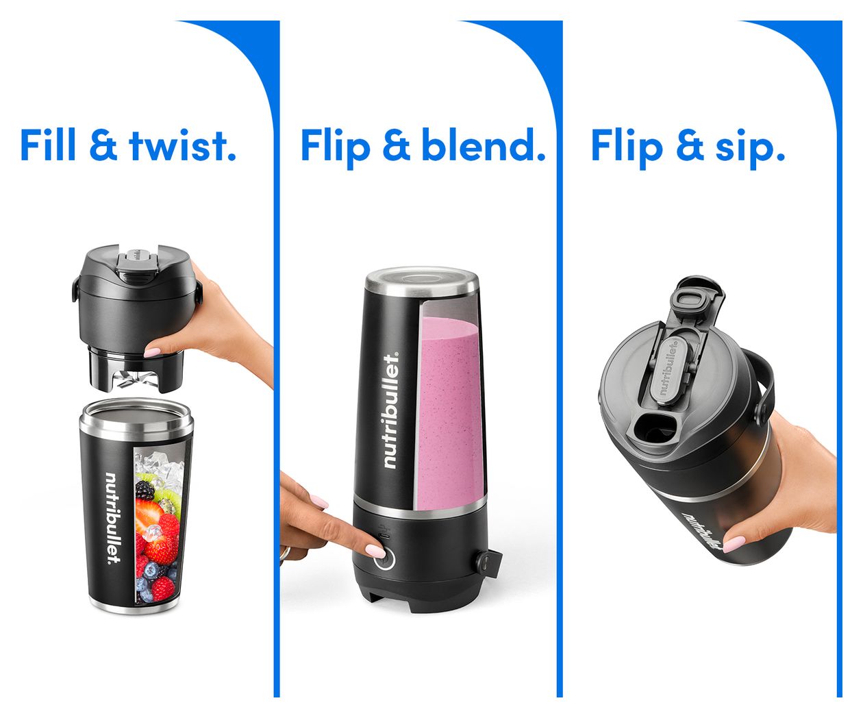 NBP016B Flip 0,59 l Standmixer 11 W  (Schwarz) 