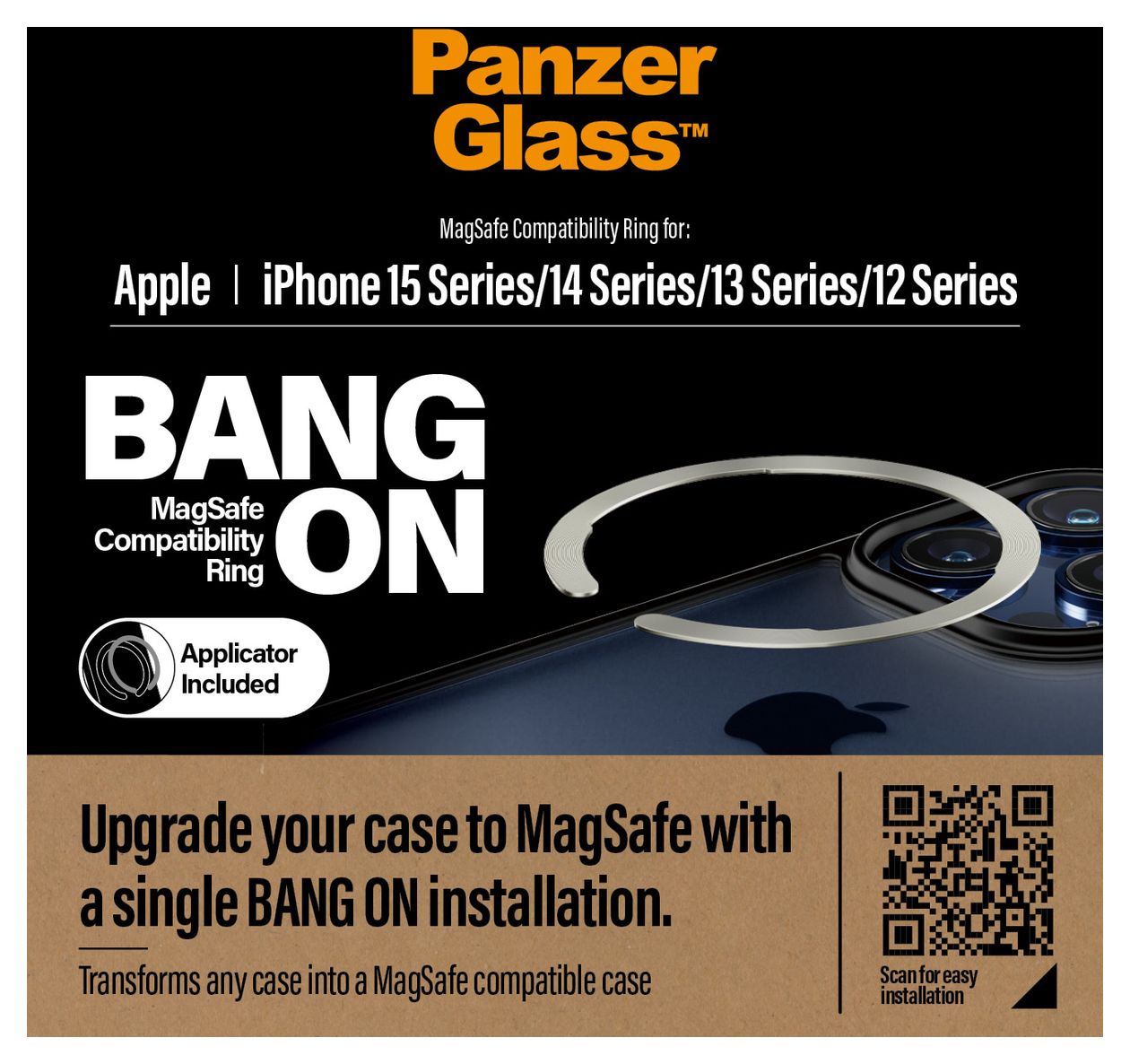 1189 Bang On MagSafe Klare Bildschirmschutzfolie Edelstahl für  Apple Apple - iPhone 12, Apple - iPhone 12 Pro, Apple - iPhone 12 Mini, Apple - iPhone 12 Pro Max, Apple - iPhone 13, Apple - iPhone 13 Pro, Apple - iPhone 13 Mini, Apple - iPhone 13 Pro 